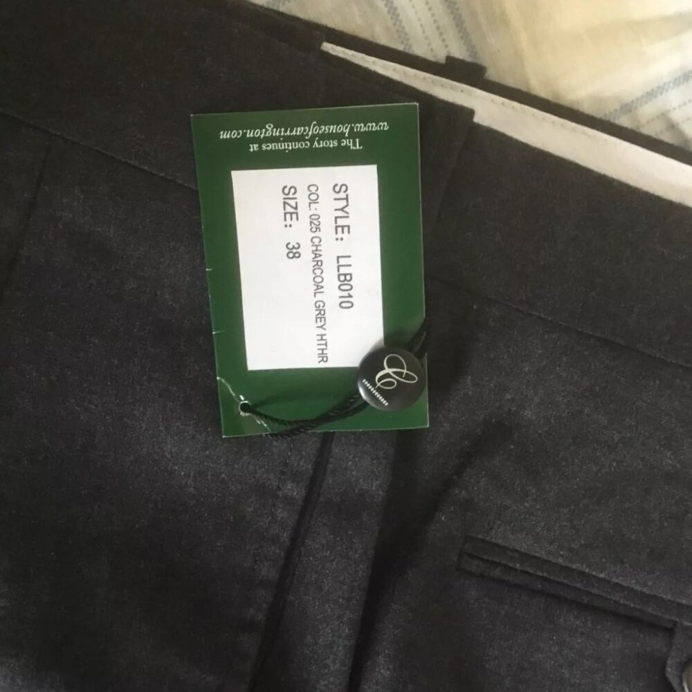 HOUSE of CARRINGTON Mens Olive Wool/Cashmere Clubhouse Pleated Pants 38 NWT